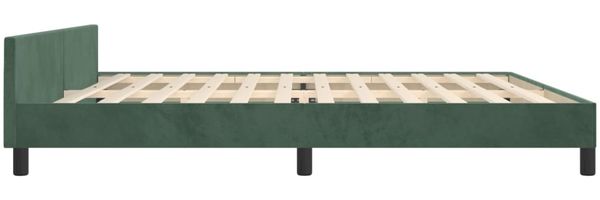 Bettgestell mit Kopfteil Samt Dunkelgrün 200x200 cm, Härtegrad: H2 [3125717] Bild 7