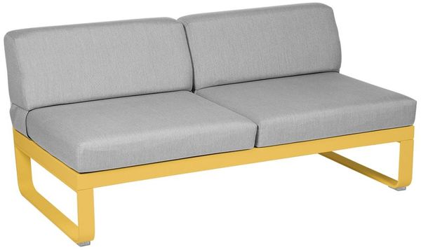 Bellevie Lounge 2-Sitzer Modul C6 Honig 79 Flanellgrau Mitte
