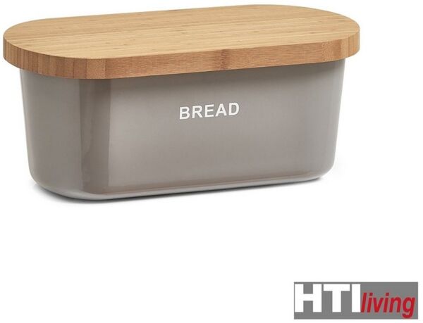 Neuetischkultur Brotkasten Brotkasten Melamin, Bambus, Melamin, Bambus, (Stück, 1-tlg, Melaminbox mit Bambusdeckel)