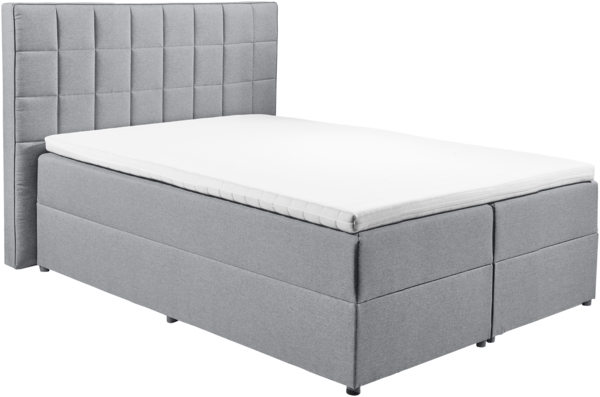 Polsterbett >ALASKA 2< Liegefläche 160x200cm, in grau - 180x123x213 (BxHxT)