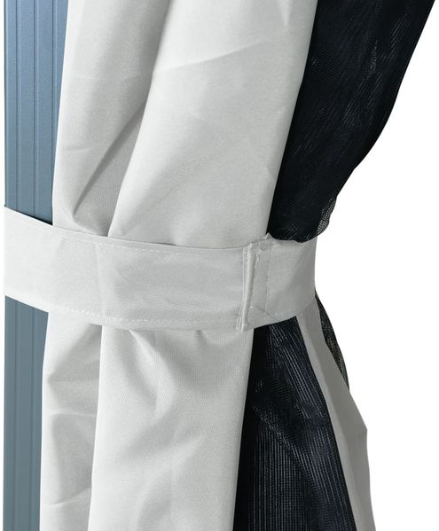 vidaXL Pavillon mit Vorhängen 300 x 300 cm Creme Aluminium 48042 Bild 7