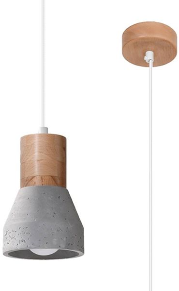 SOLLUX SL. 0964 Pendelleuchte QUBIC grau L: 100, B: 100, H: 1200, E27/60W, dimmbar