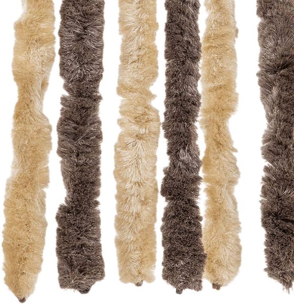 vidaXL Fliegenvorhang Dunkelbraun und Beige 90x200 cm Chenille 377355 Bild 6