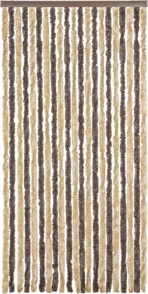 vidaXL Fliegenvorhang Dunkelbraun und Beige 90x200 cm Chenille 377355 Bild 3
