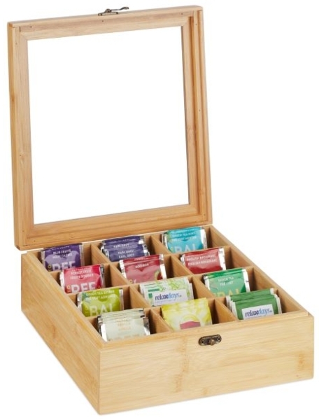 Bambus Teebox mit 12 Fächern 10046345