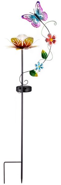 Ambia Garden 'BASIC' Solarleuchte, Glas multicolour, 21.5 x 82 x 15.2 cm, mit Schalter