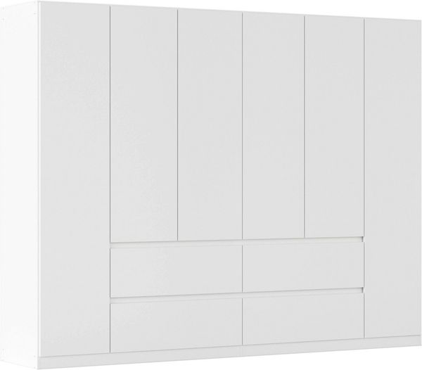 rauch Drehtürenschrank Schrank Garderobe MAINZ Breiten 91/136/181/226/271/315/360, Höhe 210cm (3 verschiedene Ausstattungen BASIC/CLASSIC/PREMIUM (inkl. SOFT-CLOSE) grifflose Front, Außentüren mit Push-to-Open Funktion MADE IN GERMANY