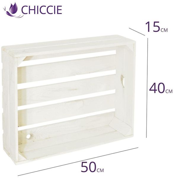 CHICCIE 6 Set Holzregal Schmalhanz 50x40x15cm - Weiß Bild 5