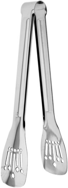 Servierzange 24 cm aus Edelstahl für Salat, Buffet & Küche - Silber