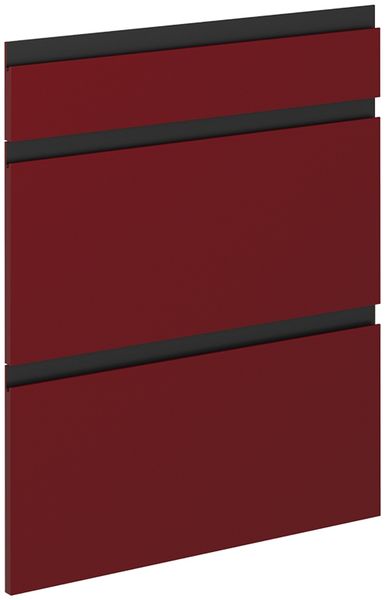 Küchenfront R-Line Rot 59.6 x 70.4 cm Möbelfront für den Schubladenunterschrank Vicco