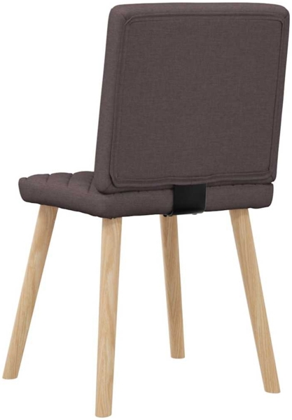 vidaXL Esszimmerstühle 6 Stk. Dunkelbraun Stoff 3315495 Bild 5