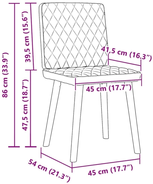 vidaXL Esszimmerstühle 6 Stk. Dunkelbraun Stoff 3315495 Bild 8