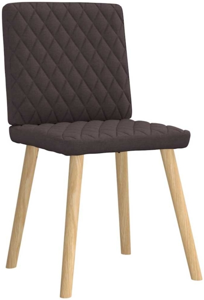 vidaXL Esszimmerstühle 6 Stk. Dunkelbraun Stoff 3315495 Bild 2
