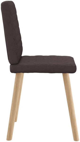 vidaXL Esszimmerstühle 6 Stk. Dunkelbraun Stoff 3315495 Bild 4