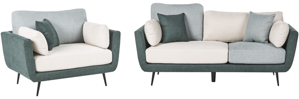 Sofa Set 4-Sitzer BOLGA Stoff Grün