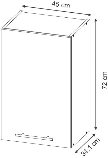 Hängeschrank Fame-Line Weiß Landhaus 45 cm Vicco Bild 3