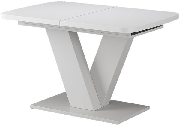 Esstisch Fenaro Weiß/Weiß 120 x 80 cm ausziehbar Vicco