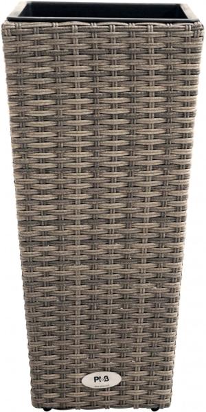 Pflanzgefäß Nizza 60cm - Polyrattan Champagner