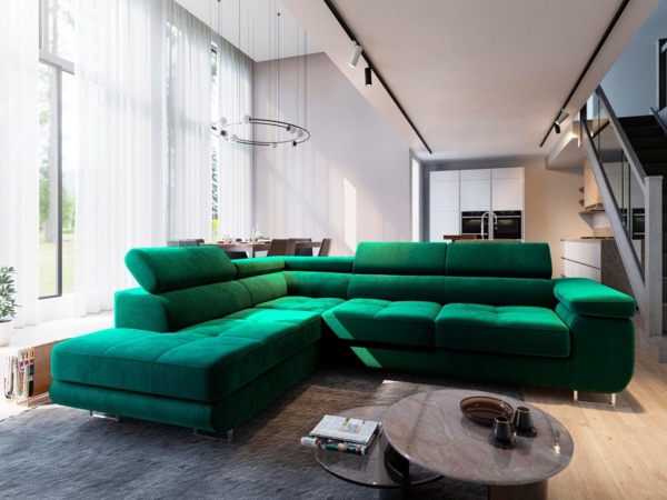 Masseno Ecksofa SELVA mit Schlaffunktion L-Form, Sofa mit Bettkasten Bild 1