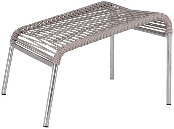 Fußhocker Outdoor Fiam Mya Lounge Spaghetti aus Aluminium taupe