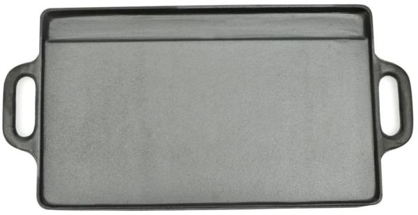 vidaXL Grillplatte, wendbar, Gusseisen schwarz, 50 x 23 x 1,5 cm