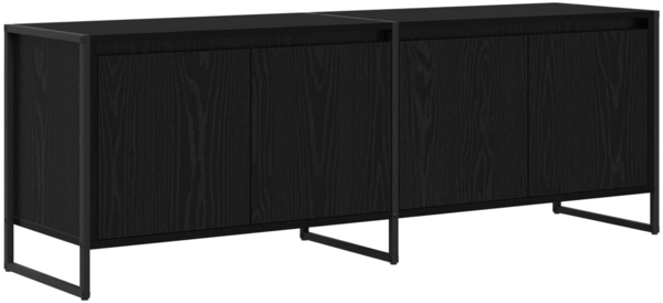 vidaXL TV-Schränk Schwarz Eichen-Optik 140 x 36 x 49,5 cm 886510