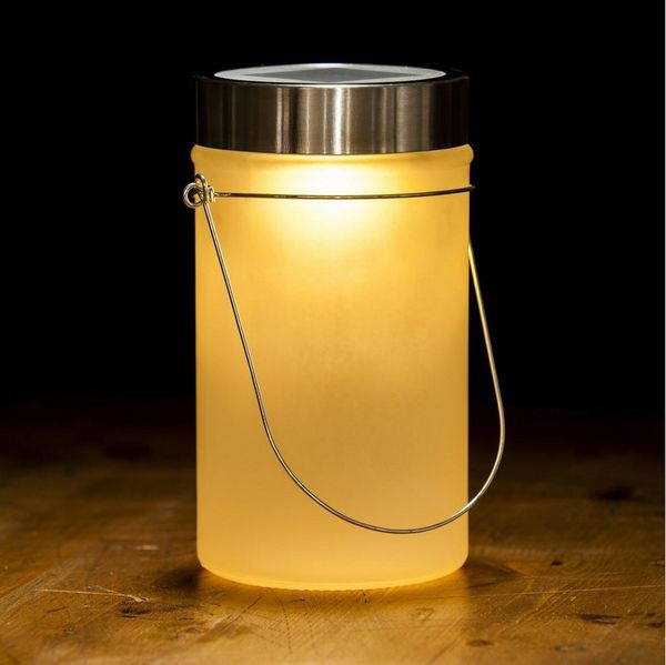 Goods+Gadgets LED Solarleuchte LED Einmachglas Solarleuchte – Solar Lampe für Garten, Terrasse & Deko, Solarglas