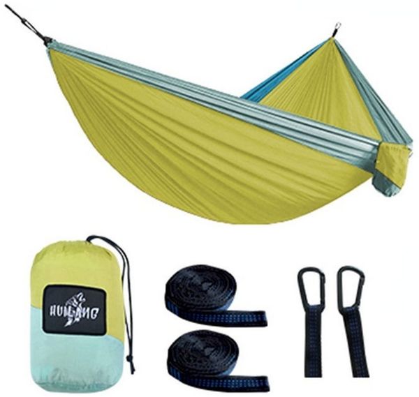 Blusmart Hängematte Campinghängematte im Freien (270 cm x 140 cm ultraleichte Reisehängematte, Tragkraft 300 kg), Garden Beach Doppelhängematte