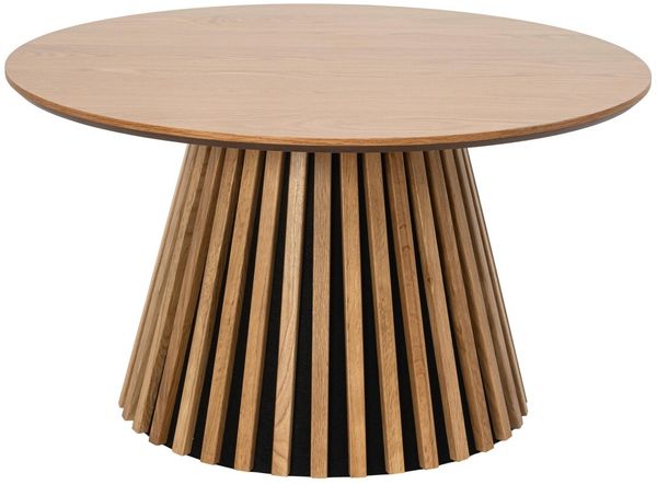 Couchtisch Gobens Ø80 cm Natur - Moderner Sofatisch mit zentralem Standfuß