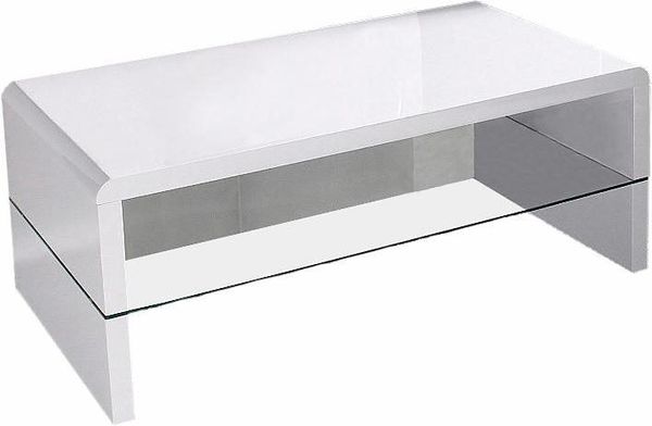 Concept GmbH Couchtisch in Weiß, MDF - 110x42x60cm (BxHxT)
