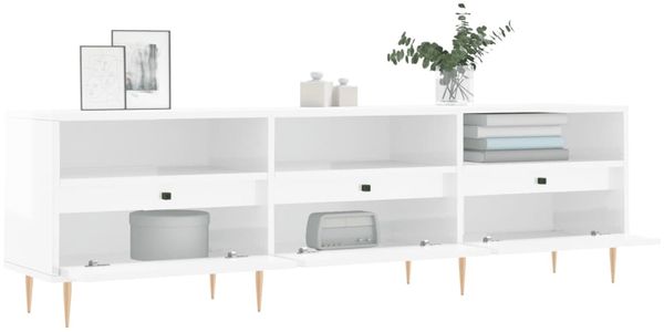 vidaXL TV-Schrank Hochglanz-Weiß 150x30x44,5 cm Holzwerkstoff 831270 Bild 4