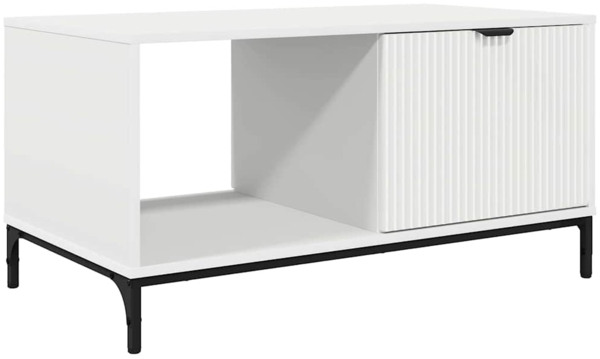 vidaXL Couchtisch mit Schubladen Weiß 90 x 49 x 46 cm Holzwerkstoff 883444