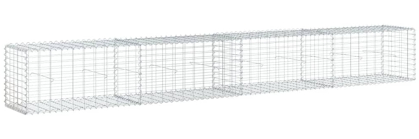 vidaXL Gabionenkorb mit Deckel 400x50x50 cm Verzinktes Eisen 3295135