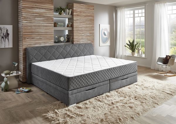 Boxspringbett >SoftNight< inklusive 7-Zonen-TTFK-Matratzen Familienbett 240x200 cm