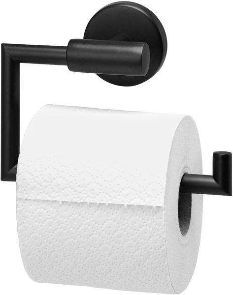 Bad-Serie PIAZZA BLACK - Toilettenpapierhalter, matt schwarz