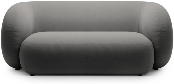 Micadoni Sofa Kate 2-Sitzer Samt Dunkelgrau