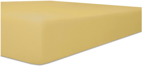 Kneer Vario-Stretch Spannbetttuch one für Topper 4-12 cm Höhe Qualität 22 Farbe curry 120x200 cm