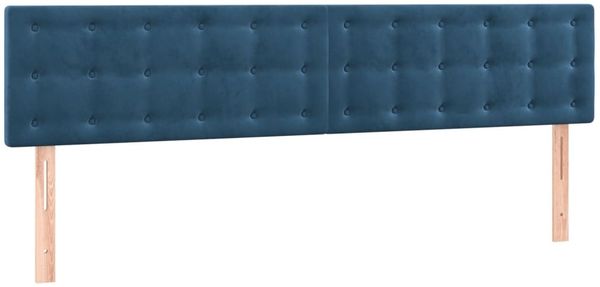 vidaXL Boxspringbett mit Matratze Dunkelblau 180x200 cm Samt 3127749 Bild 6