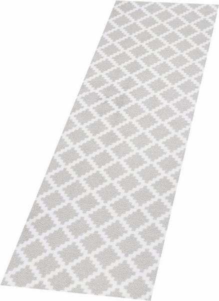 Kurzflor Fußmatte Elegance Grau Weiß - 50x150x0,7cm