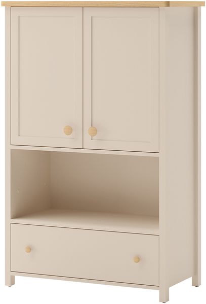 Kommode Story 2D1S SO11 (Farbe: Sandbeige + Vicenza Eiche Weiß Gekalkt)
