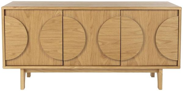 Sideboard GROOVE mit 3 Türen und Eichennfurnier von Zuiver