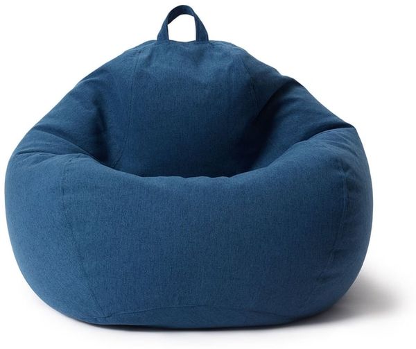 Lumaland Comfort Line Sitzsack Indoor, EPS Perlen Füllung, XL, Dunkelblau, 90 x 110 x 50 cm, 250 l