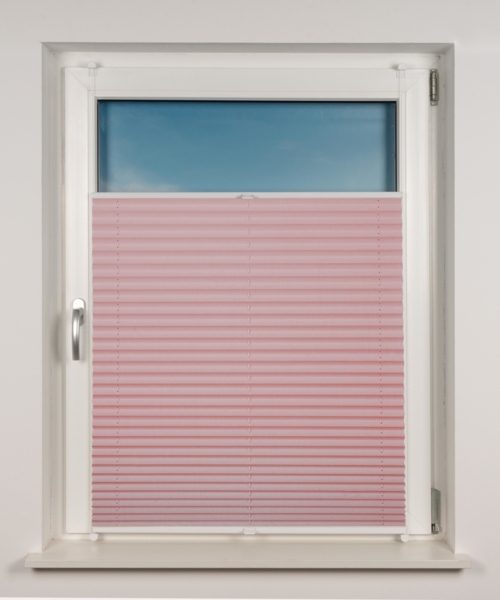 ondeco Plissee ohne Bohren mit Klemmträger, Sonnenschutz für Fenster innen, blickdicht, Faltrollo, Rosa, 40x130 cm Bild 7