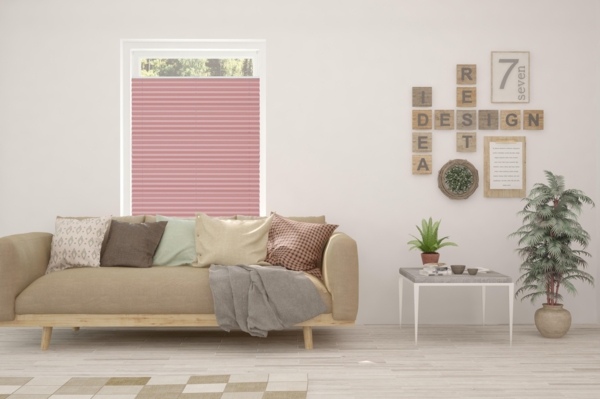ondeco Plissee ohne Bohren mit Klemmträger, Sonnenschutz für Fenster innen, blickdicht, Faltrollo, Rosa, 40x130 cm Bild 8
