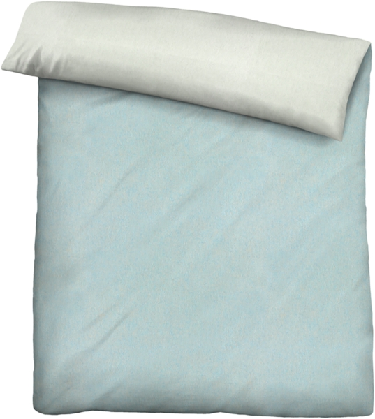 biberna Melange-Flanell Bettwäsche 0840500 MELANGE UNI, ciel, 1x 200x200 cm + 2x 80x80 cm