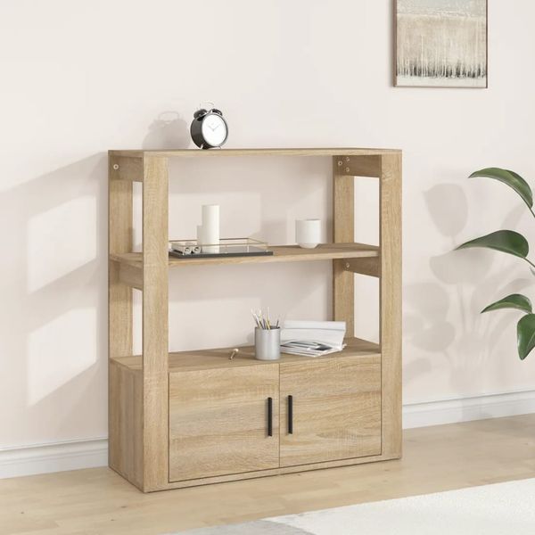 vidaXL Sideboard Sonoma-Eiche 80x30x90 cm Holzwerkstoff 819463