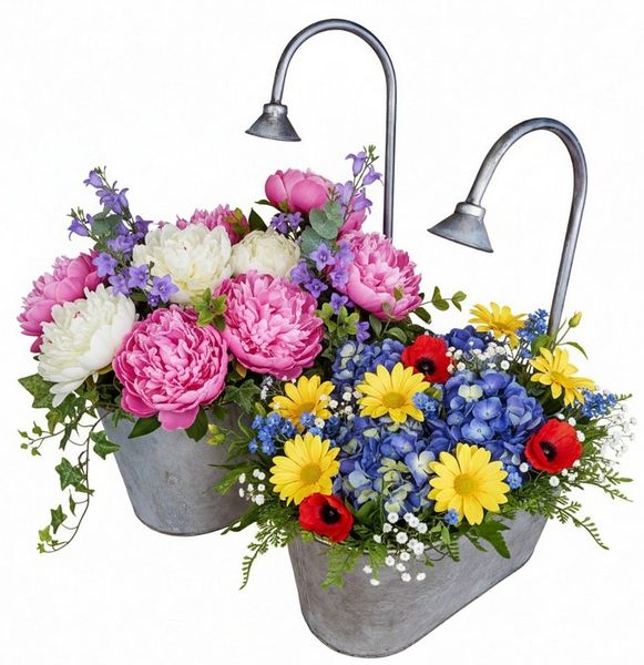colourliving Pflanzkübel Zinkwannen Set (verzinkt) im Badewannen-Look – Metall- Bild 2