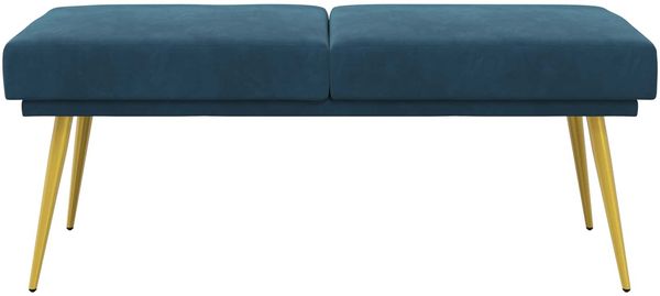 vidaXL Doppellagige Bank Blau 120 x 45 x 46 cm Samt 42038594 Bild 4