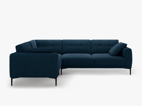 Micadoni Ecksofa Bemy 4-Sitzer Links Samt Königsblau Bild 2
