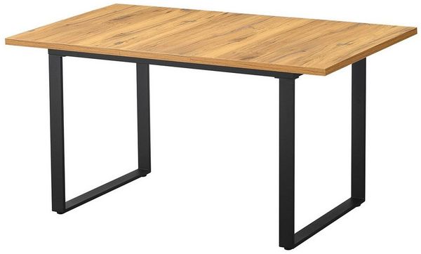 B&D home Esstisch LARS, Metallgestell schwarz oder weiß, ausziehbar 120-160cm, 4-6 Personen
